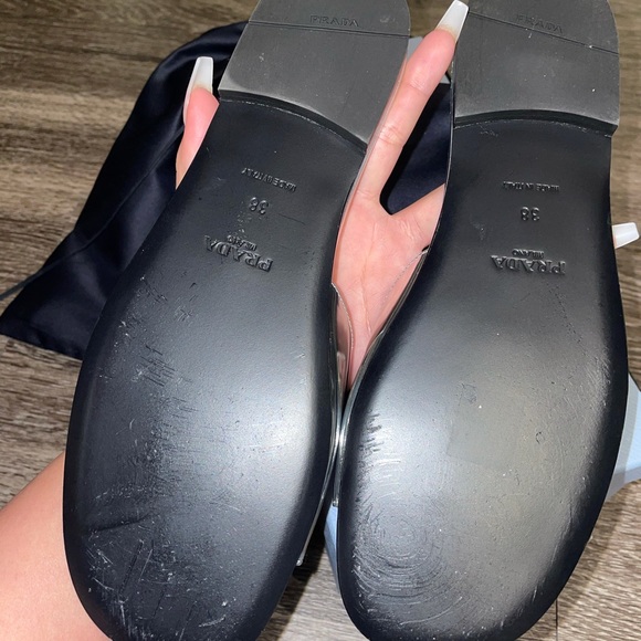 Prada Silver Metallic Sandal Slide - Picture 2 of 3